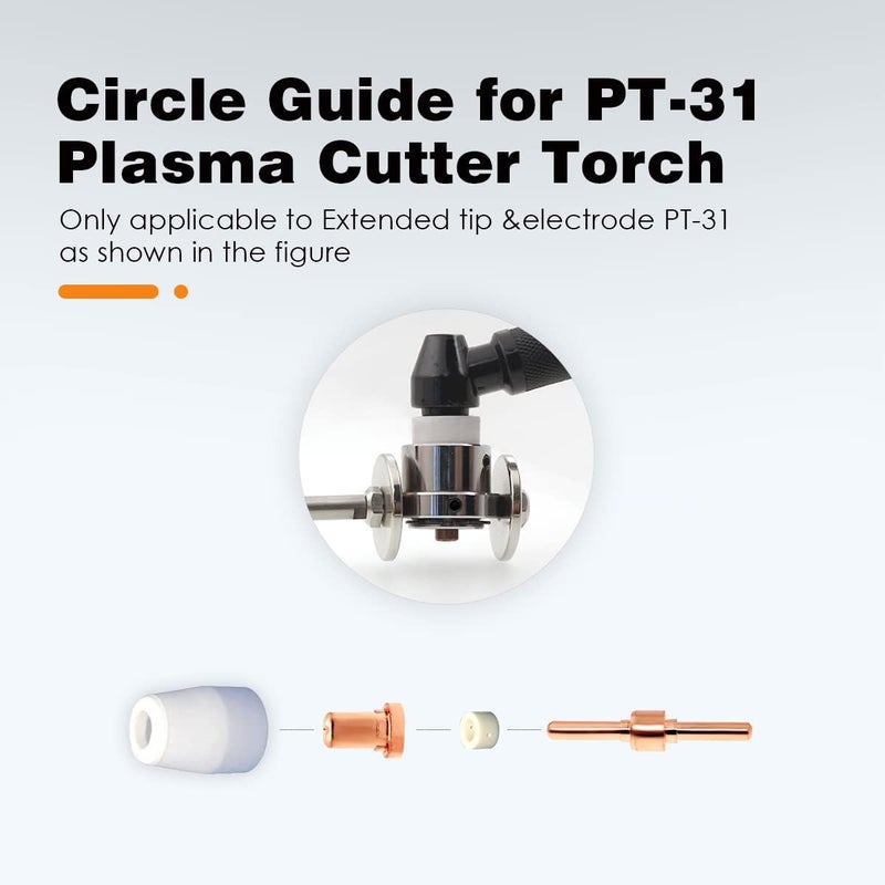 BDR PT-31 Circle Guide LG40Circinus Roller Guide JG-40WSD-40 compasses WheelRoller Guide for PT-31 PlasmaTorch CUT40 CUT50D LGK40Plasma Cutter Torch PK1 - Image 5